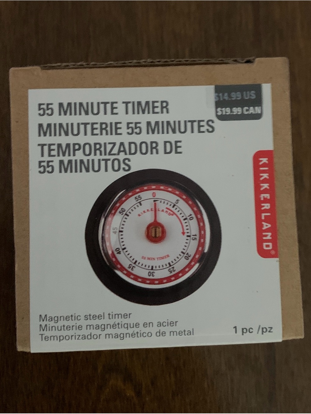 Kikkerland Black and Red Magnetic Kitchen Timer